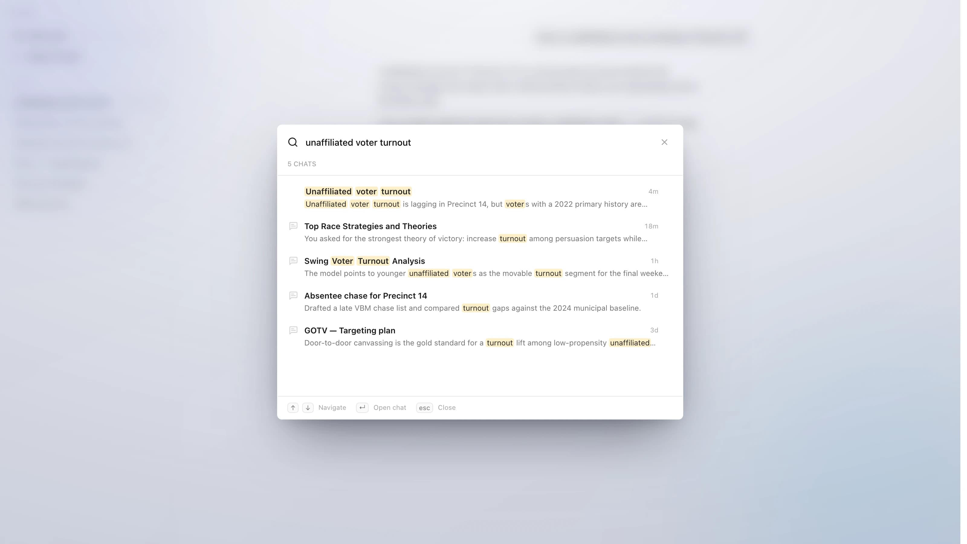 Search Your Analyst Chats