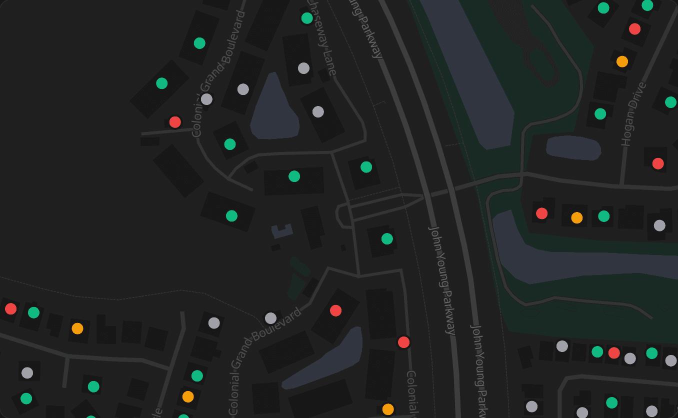 Canvassing outcomes across a neighborhood