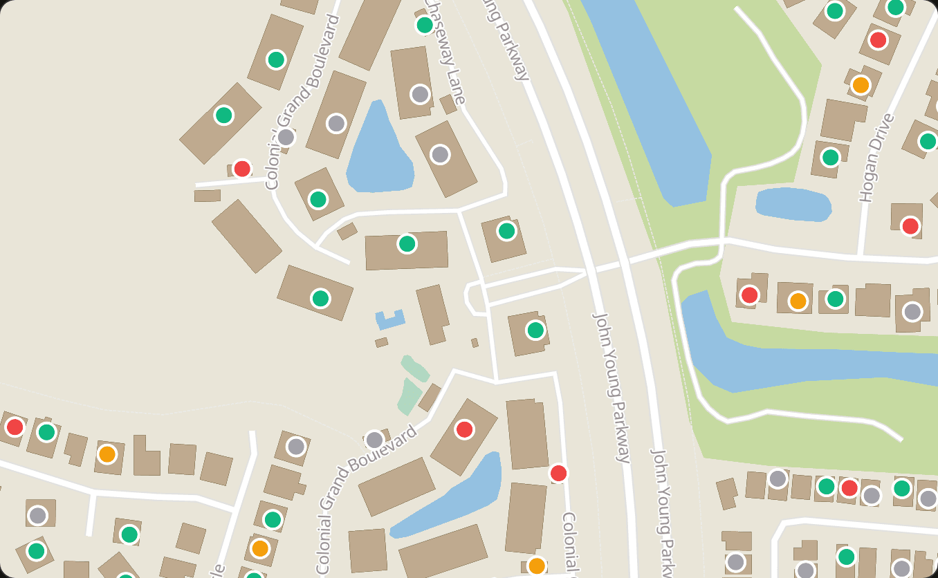 Canvassing outcomes across a neighborhood