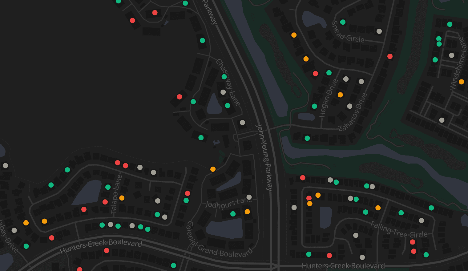 Canvassing outcomes across a neighborhood