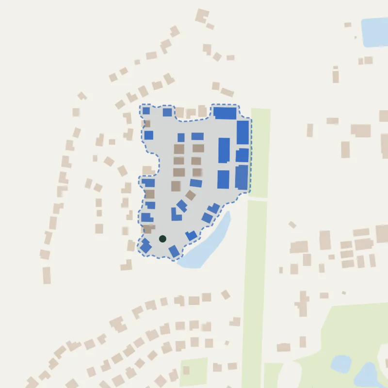 A suggested walk covering the apartment buildings around Mackinas Circle